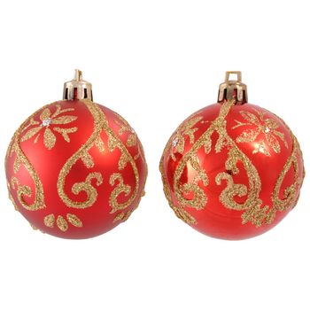 Шары с рис. РВD6-6-834-R (набор 6шт.) d6см. красн. 101665 Скр.