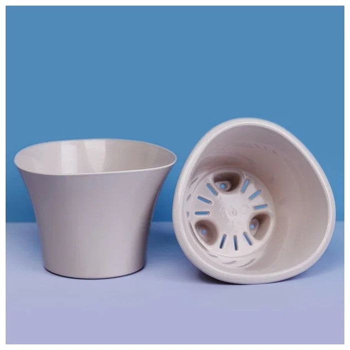 Горшок д/цв. ЛАГУНА 1,5л. со вставкой 1641 (льняной) ДП