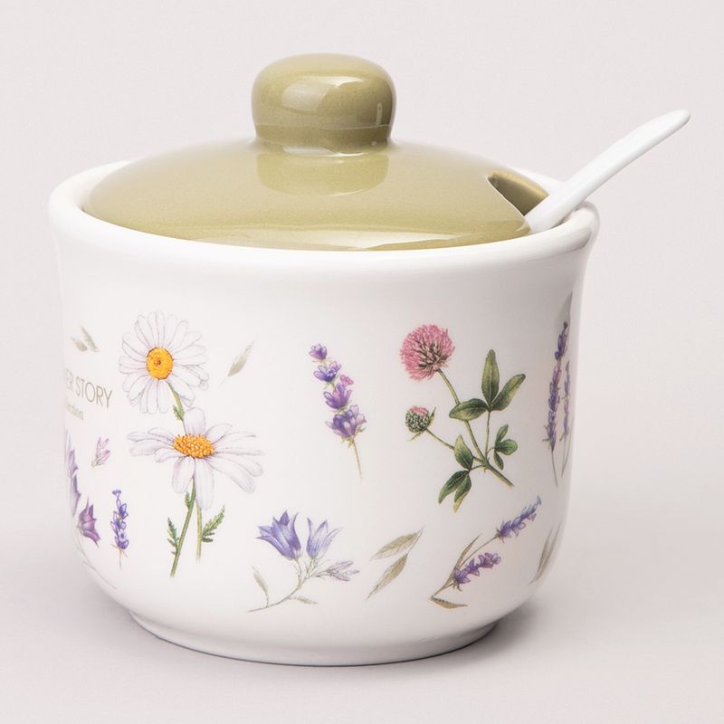 Сахарница 358-2186 "Flower Story" 300мл. с ложкойВД