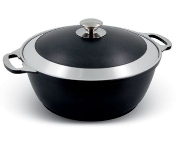 Кастрюля-жаровня Кукмор 4л. а/пр. метал.крышк. ж40а