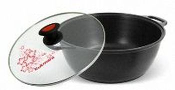 Кастрюля-жаровня Кукмор 4л. а/пр. стекл/крышк. ж44а