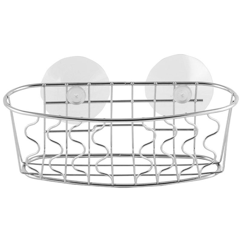 Корзинка д/ванной ELINE-B-2 312053 (17,3*7*6,2см) хром. (на присосках)Скр.