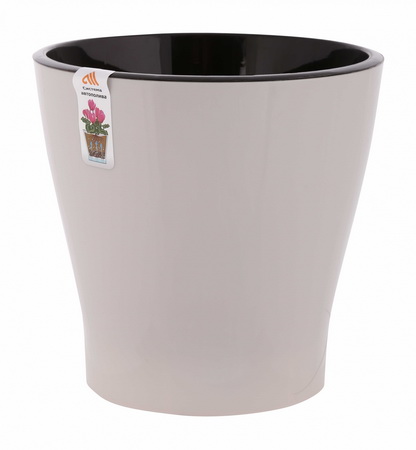 Горшок д/цв. "Лея"  5,0л. двойной (с автополивом) М7939 (бежевый)