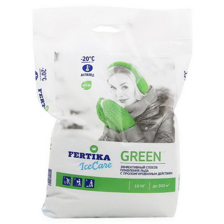 Противогололедный реагент Фертика "Icecare Green" 10кг.
