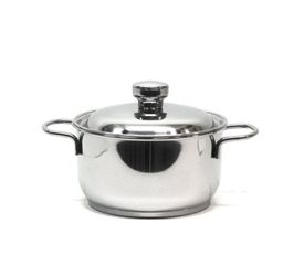 Кастрюля нерж.  1,5л. ТРС-3 1с739/3с53 прут.руч. метал.крышка Аша