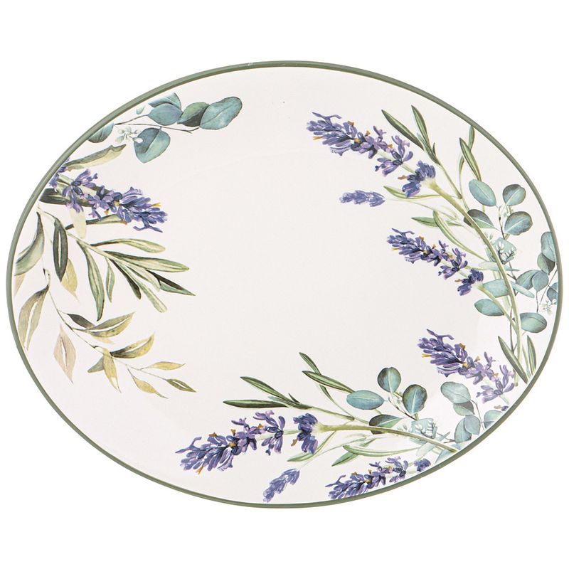 Блюдо 358-2145 "Лаванда" овал. (31,5*25,5*3см. ) ВД
