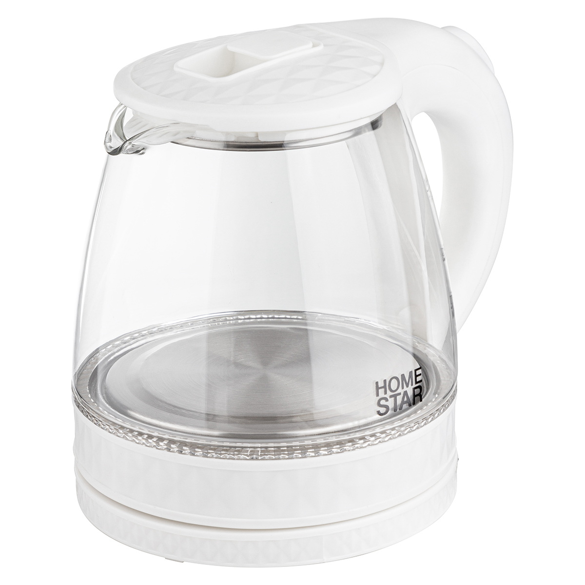 Чайник эл. HOMESTAR HS-1053 106464/106463 1,5кВт. 1,2л. стекло. диск Скр.