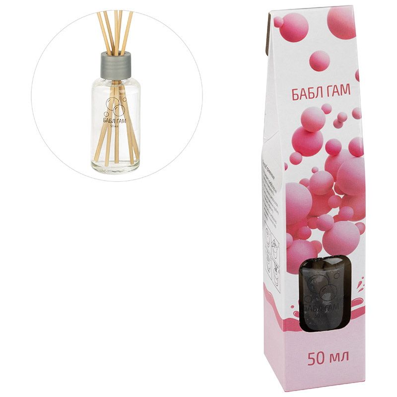 Диффузор ароматический "Бабл гам" 50мл. 107510 (5 палочек) СКР