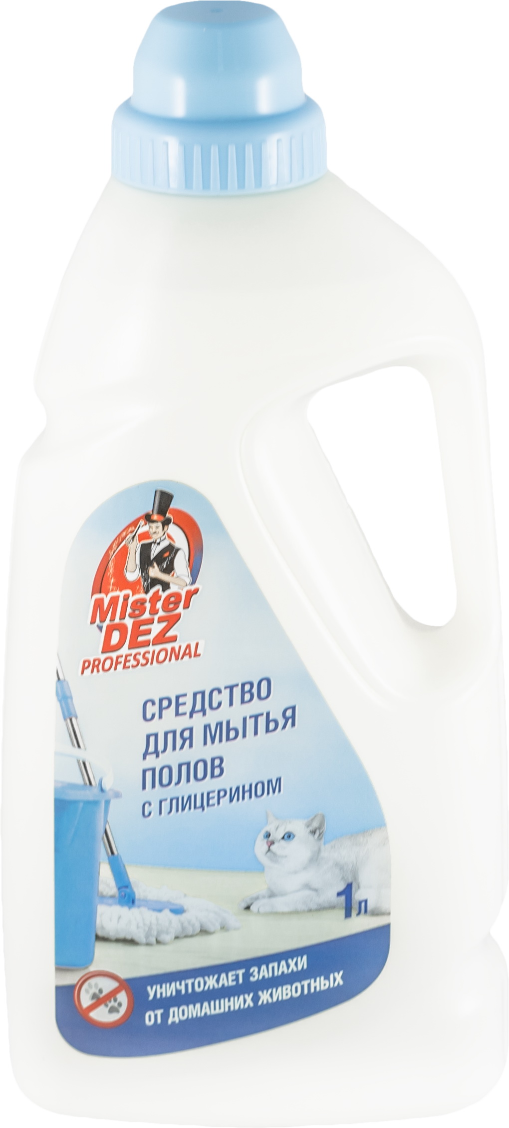 Средство д/мытья пола MISTER DEZ Professional с глицерином 85423/992 1,0л. (уничтожает запахи дом. ж