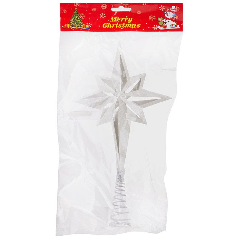 Верхушка РОЖДЕСТВЕНСКАЯ ЗВЕЗДА 108602 (серебряный) Скр