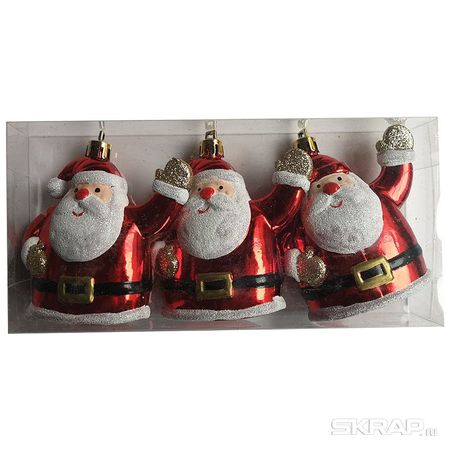 Подвесн.украш. "Санты" 005641 (набор 3шт.) Скр