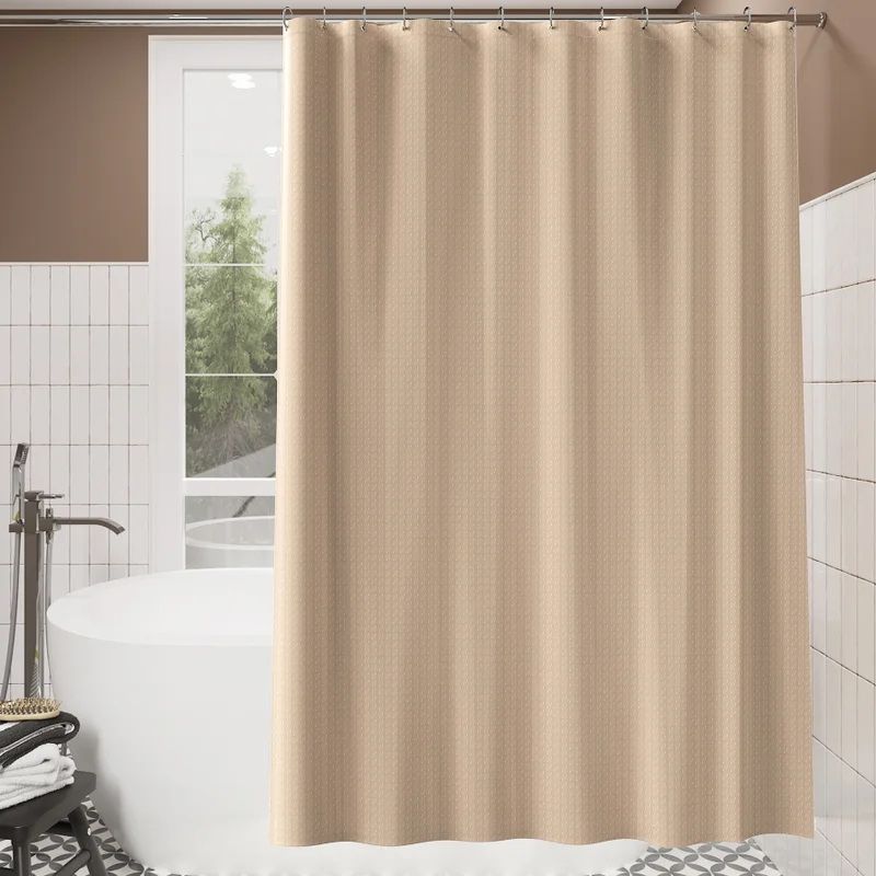 Занавес д/ван.комн. 240*200см. однотонная (беж. жаккард) 003-B А