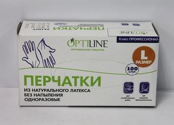 Перчатки рез. OPTILINE "Премиум" L (240шт/кор.) 27-2067/27-2659 ОК