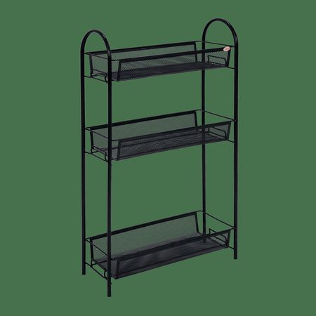 Этажерка 3ярусн. "Ладья 13" Э 399Ч (755*170*120мм) (Черный) (ЗМИ)