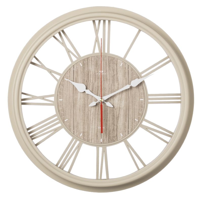 Часы настенные 4014-002 "Рубин" (d=40см) корпус бежево-серый "Классика"