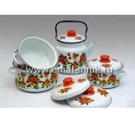 Набор "Забава" 7-306/6 (3к.: 2/3/4л. чайник 3,5л. ) Маг