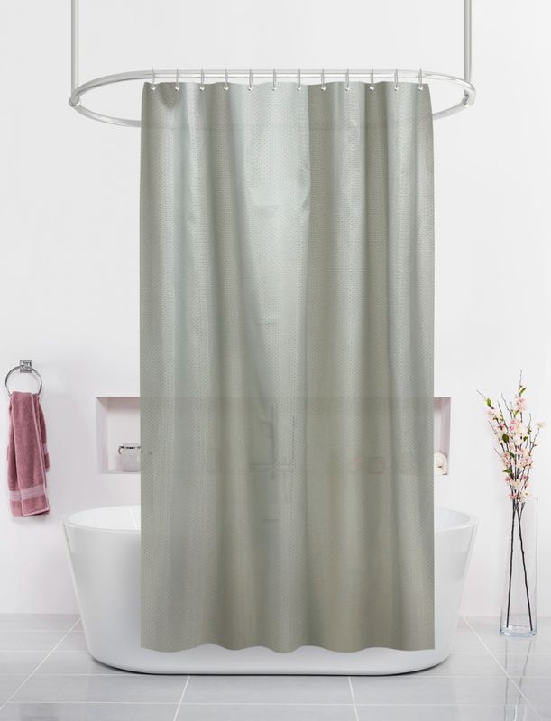 Занавес д/ван.комн. 180*200см. 13273 Жаккард звезды серый ВТ-829901 М.