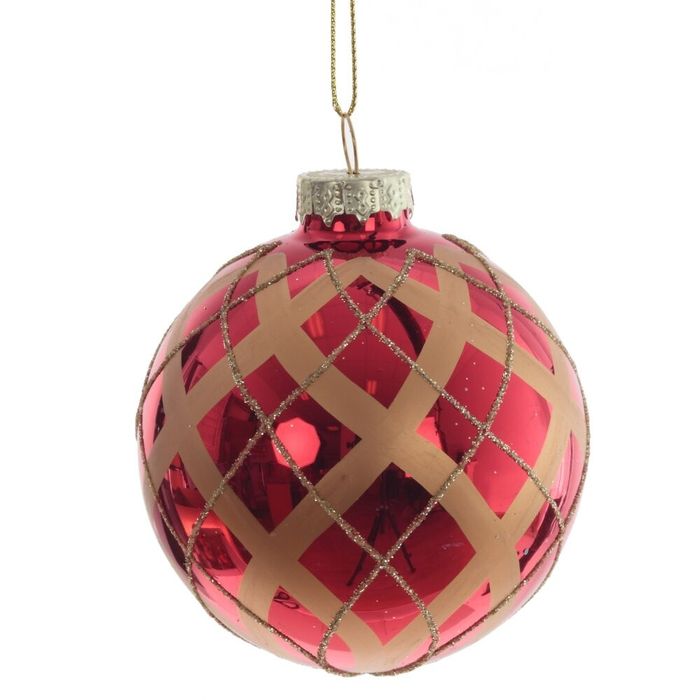 Шар новогодний d7,5см. 821384 (стекло) Р