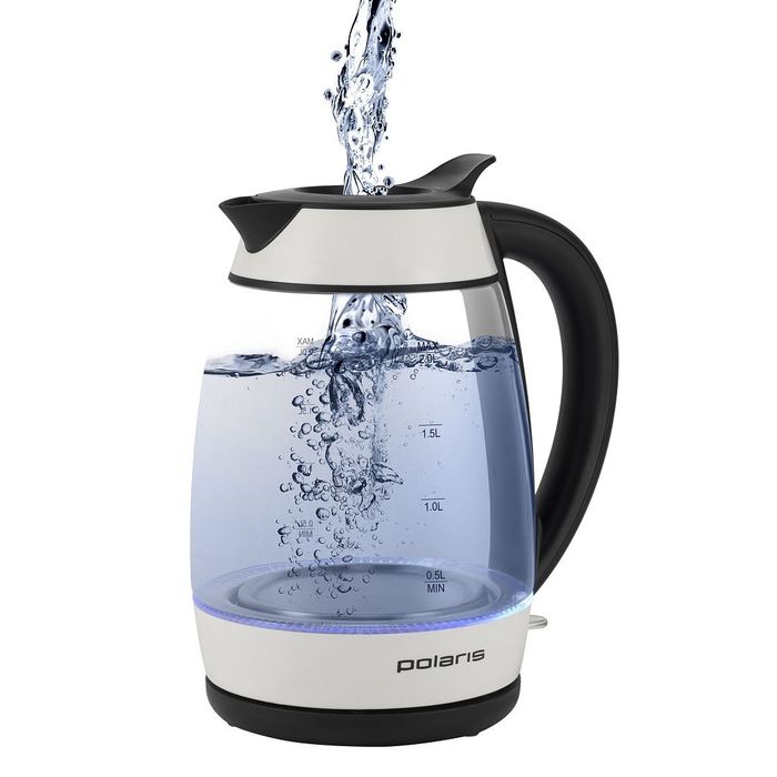 Чайник эл. POLARIS PWK 2006CGL (2.2кВт. 2.0л. стекло  диск)