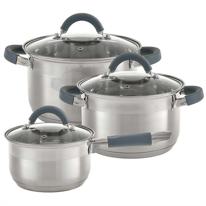 Набор посуды Webber BE-634/6 (2к.: 3,0/4,0л.ковш 2,1л. ст/крышк. )