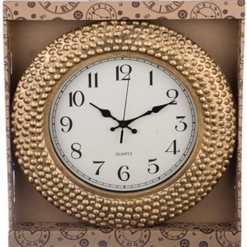 Часы настенные 220-264 "ITALIAN STYLE" (D=38см) ант. золото ВД