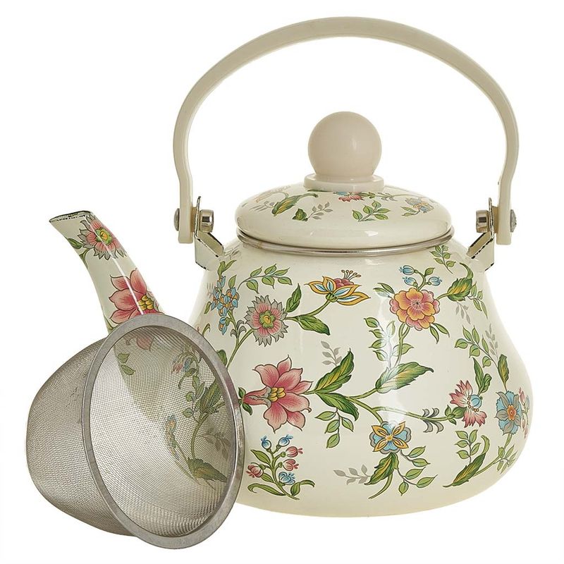 Чайник заварочный эмал. EM-1333 "Прованс" 1,2л. Дел.