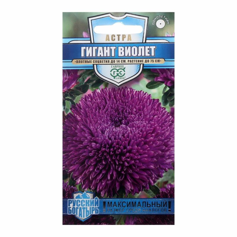 Астра ГИГАНТ виолет (игольчато-коготковая) 0,05гр. (Гавриш)