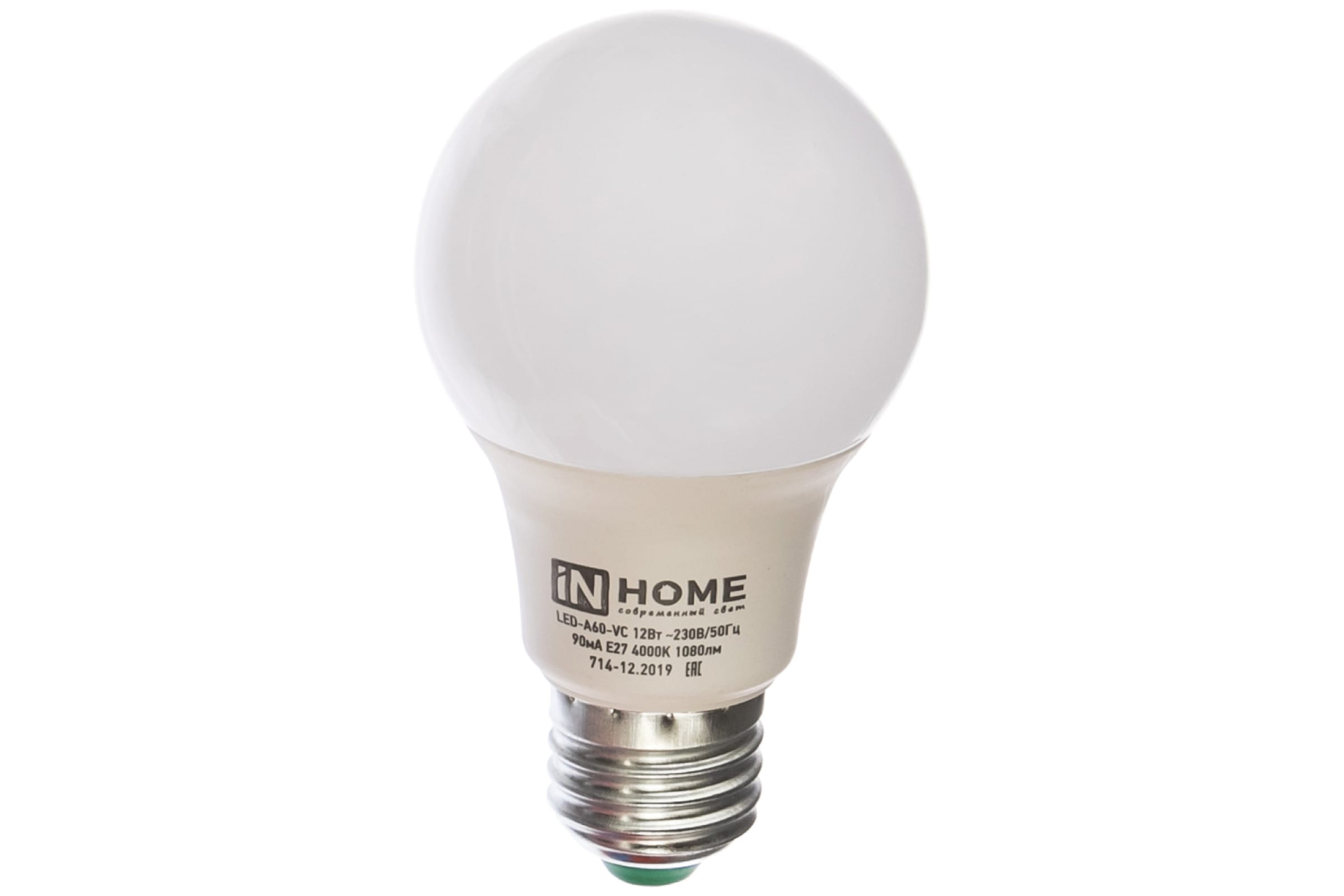 Лампа светодиодная 15Вт. LED А60-VC Е27 3000К 1430Лм. IN HOME