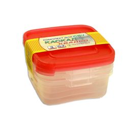 Компл. контейнеров д/СВЧ "Каскад "Квадро" 0,7л. (3шт.) ПБ64001*