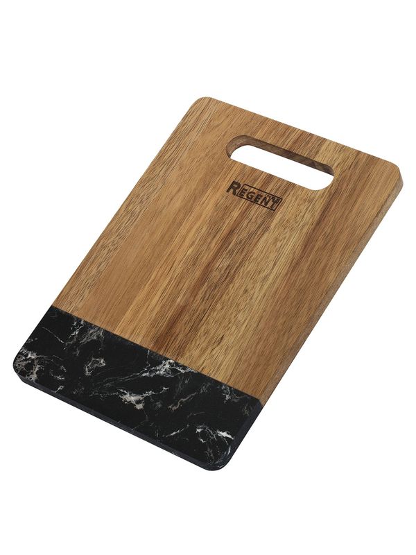 Доска разд. дер. 93-AC-1-01 (23*16*1.2см.) ACACIA  (вставка черный мрамор)