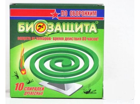 Спирали от комаров ОБОРОНХИМ 448 (10шт) 70-80 часов (зеленый) (Оборонхим)
