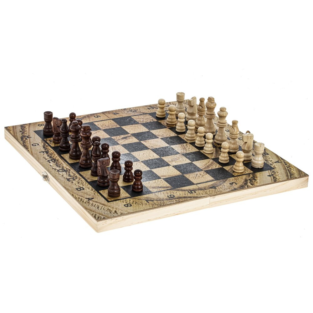 Набор игр 796262 3в1 (шашки, шахматы и нарды) 34*17*4см Р.